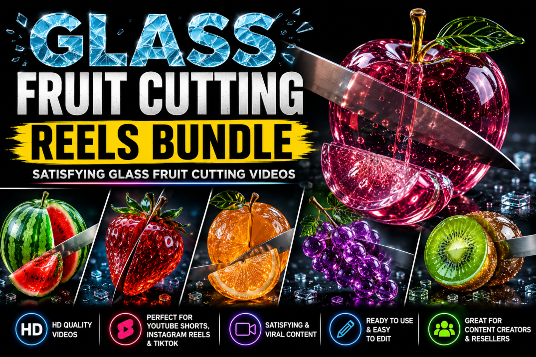 💎🔪GLASS FRUIT CUTTING REEL Bundle